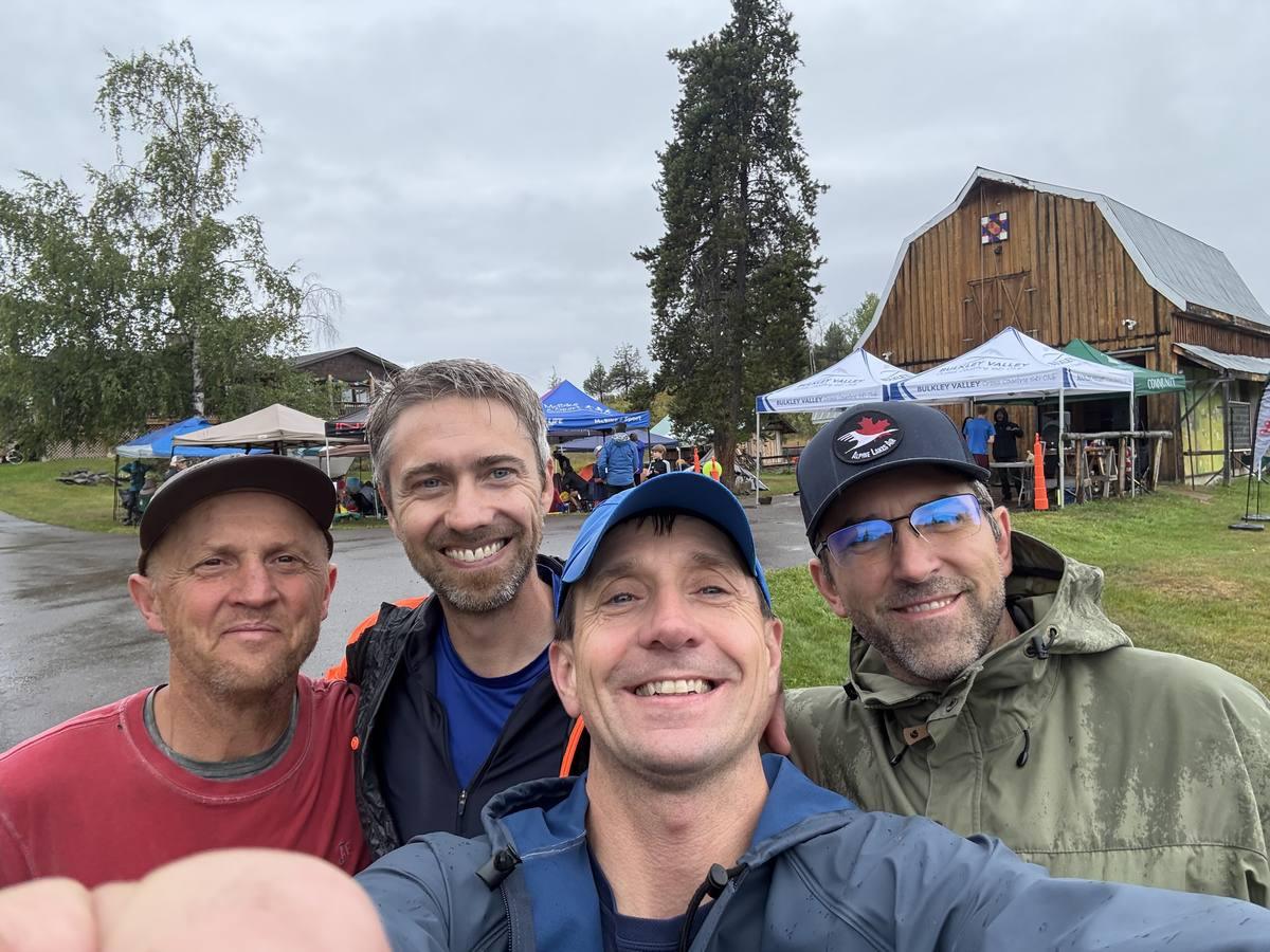 Race crew selfie at the barn