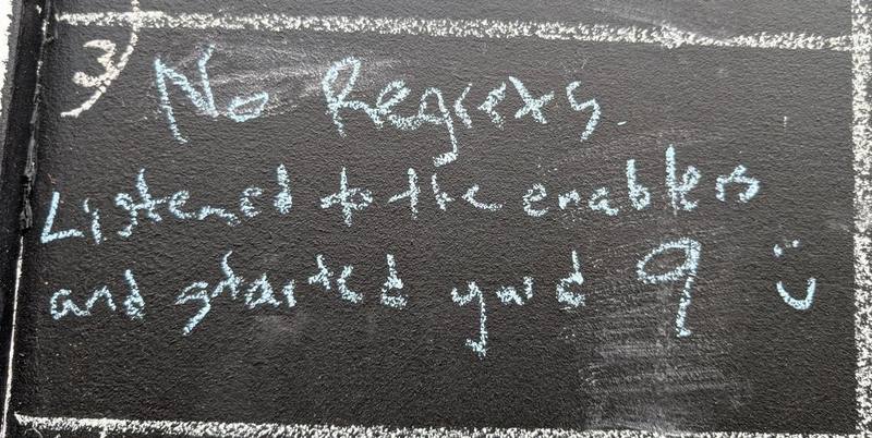 No Regrets: Listened to the enablers and started yard 9